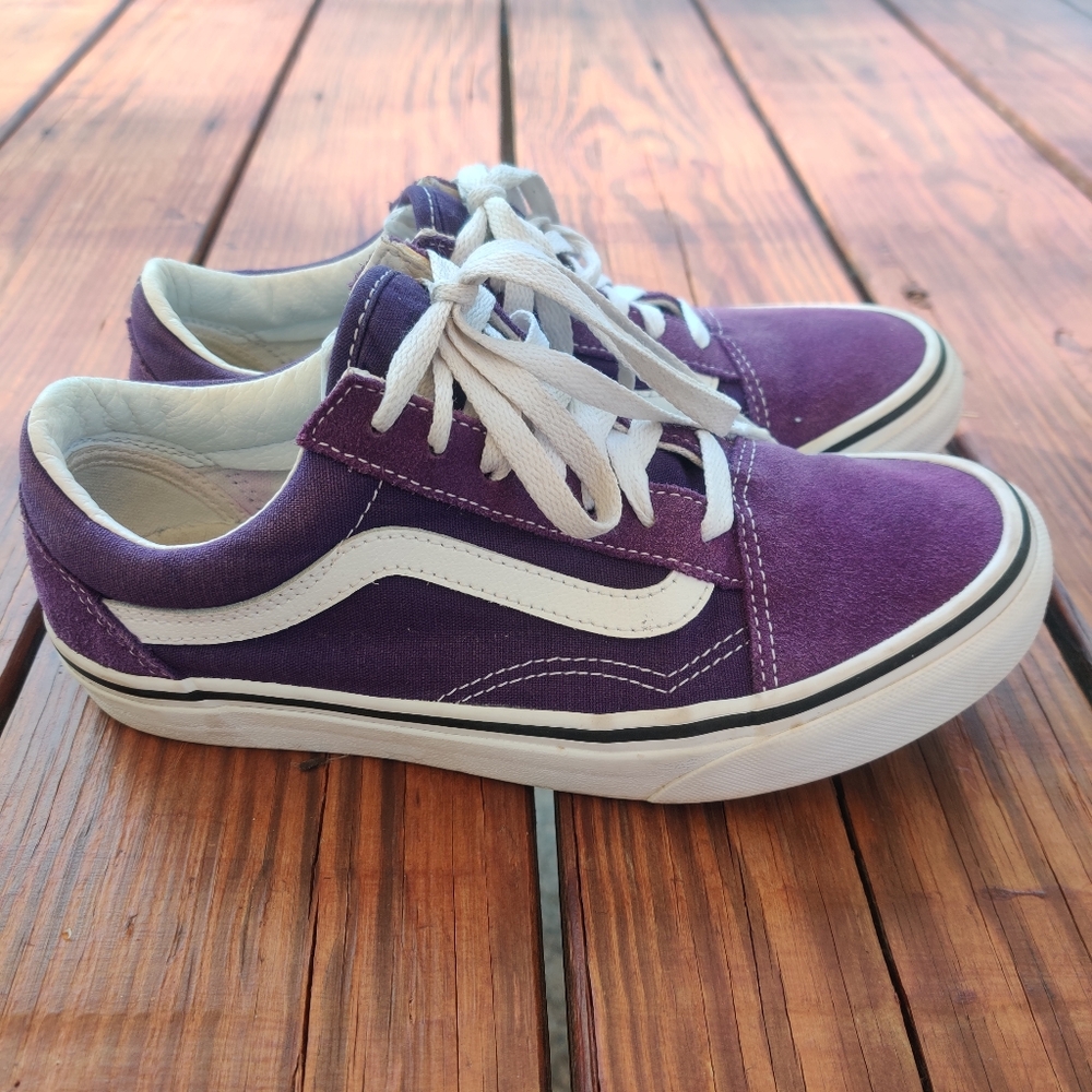 VANS Purple Suede Old Skool Sneakers Shoes Size 7 Women EUC